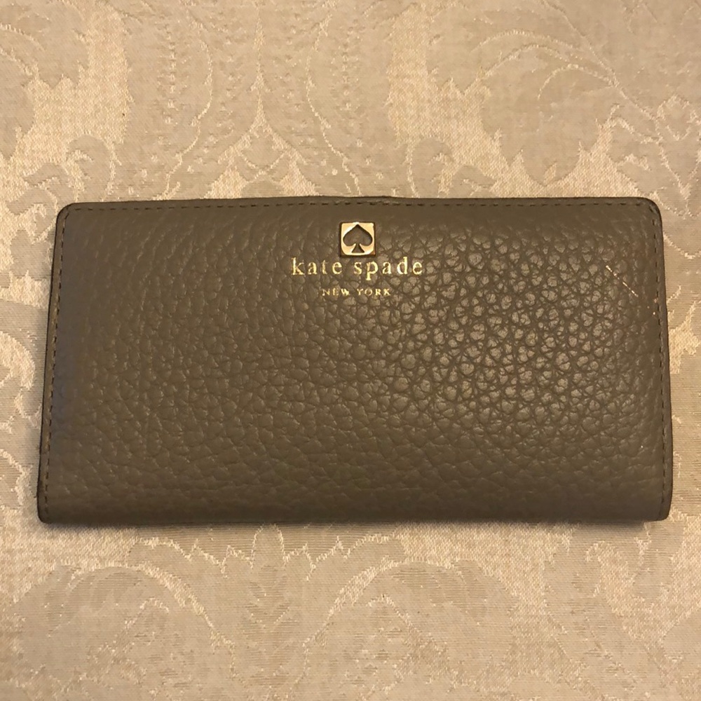 Kate Spade Bifold Leather Wallet - Grey